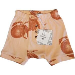 NWT Kate Quinn Organics Classic Panda Shorts Peach Baby 6-12 Months